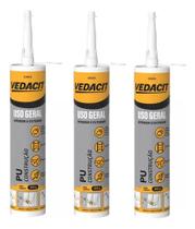 Selante Elástico Pu Construção Cinza 400g Vedacit 3 Unidades Selante Elástico Pu Construção Cinza 400g Vedacit 3 Unidades