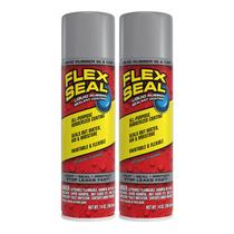 Selante em spray Flex Seal 400 ml de borracha impermeável cinza, pacote com 2 unidades