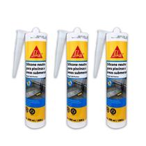 Selante Sika Sikasil 401 Para Piscinas Transparente 280ML Com 1, 3, 6 e 12 Unidades Selante Sika Sikasil 401 Para Piscinas Transparente 280ML Com 1, 3, 6 e 12 Unidades