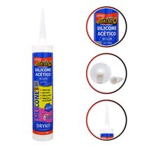 Selante Silicone Acético Incolor 260g Vedatudo Dryko Antimofo Antifúngico Multiuso Vedação Banheiro