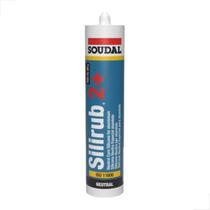 Selante Silicone Silirub 2+ Soudal Cura Neutra Transp 300Ml