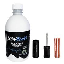 Selante Tubeless Bike Anti Furo Ironblue 500ml + Kit Reparo