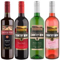 Seleção 4 Vinhos Suaves Aurora Country Wine 50ml Seleção 4 Vinhos Suaves Aurora Country Wine 50ml