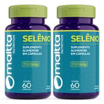 Selênio 60caps 400mg 1 ao dia Maltta Kit 2 Frascos