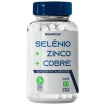 Selênio + Cobre + Zinco Quelato 60 Cápsulas Natunéctar