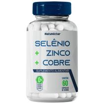 Selênio + Cobre + Zinco Quelato 60 Cápsulas Natunéctar Selênio + Cobre + Zinco Quelato 60 Cápsulas Natunéctar