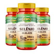 Selênio Quelato Selenometionina 60 cápsulas de 500mg Kit com 3