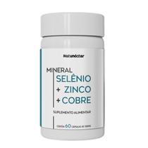 Selênio + Zinco Cobre Quelatos Suplemento Alimentar Natural 60 Cápsulas Produto Original Natunéctar Selênio + Zinco Cobre Quelatos Suplemento Alimentar Natural 60 Cápsulas Produto Original Natunéctar