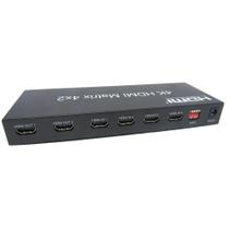 Seletor Matrix Hdmi 4X2 - 04-Entradas X 02-Saidas