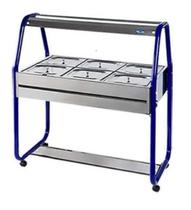 Self Service 6 Cubas Desmontado Linha Tradicional Frio Salada SS 06 Ibet