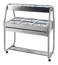 Self Service Duplo 112 Cm 6 Cubas Quentes, 3 Frias Ibet 127V Self Service Duplo 112 Cm 6 Cubas Quentes, 3 Frias Ibet 127V