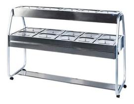 Self Service Duplo 177cm 10 Cubas Quentes, 5 Frias Ibet Self Service Duplo 177cm 10 Cubas Quentes, 5 Frias Ibet