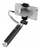 Selfie Stick Rock Com Fio Control & Espelho Ll - 70cm Preto