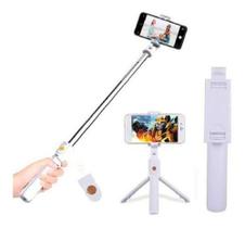 Selfie Stick Tripé Bluetoo De Selfie C/disparo Fotos Branco