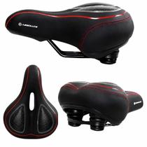 Selim Absolute com Gel Elastômero Super Confortável Bike Preto/Vermelho Macio Ergonômico MTB Speed Passeio Selim Absolute com Gel Elastômero Super Confortável Bike Preto/Vermelho Macio Ergonômico MTB Speed Passeio