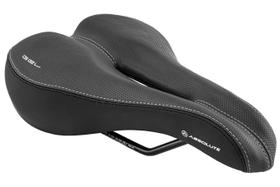 Selim Absolute Mtb Bike Vazado Preto Cinza Com Gel 260x173