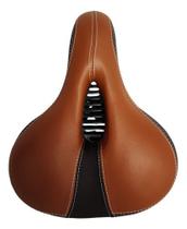 Selim Banco Bicicleta Vazado Gel 2 Molas Marrom Beach