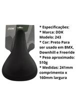 Selim Banco DDK 243 Dirt Jump Bmx / Dh /freeride / Whelling Preto