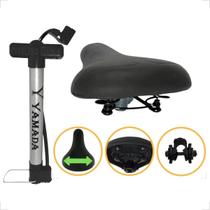 Selim Banco P/ Bicicleta 2 Molas Confortável + Bomba de Ar Encher Pneus Bike - Mons Bike