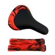 Selim BMX GTS-K Tipo DDK C/ Carrinho + Par de Punhos Laranja