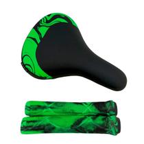 Selim BMX GTS-K Tipo DDK C/ Carrinho + Par de Punhos Verde