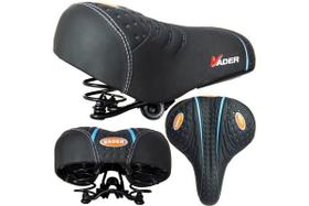 Selim Conforto Gel - City Bike - 2 Molas Big - Vader (Preto)