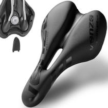 Selim de bicicleta Venzo Comfortable com suporte AirTag oculto preto