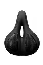 Selim Gel Preto Bicicleta Mtb Grande 260/200mm Elastômero Unissex Absolute