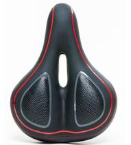 Selim Gel Vermelho Bicicleta Mtb Grande 260/200mm Elastômero Unissex Absolute