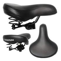Selim Largo Banco Para Bike Mtb Yamada Preto Com 2 Molas