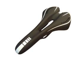 Selim Mtb Speed Vazado 280x143mm Confortável Vivatec Vicini Detalhe Branco