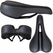Selim Velo Plush VL-3112 com cavidade preto e cinza
