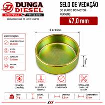 Selo de Vedação do Bloco do Motor Perkins VIPES 47,0mm
