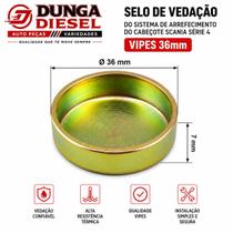 Selo de Vedação do Sistema de Arrefecimento do Cabeçote Scania Série 4 VIPES 36mm