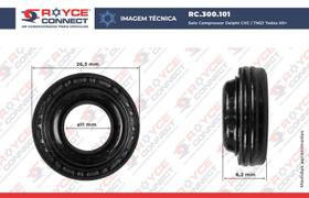 Selo do Compressor Delphi CVC TM21 Todos 2000 Em diante Vectra Astra Gol Parati Topic RC600973 RC600974 Lip Seal R134a