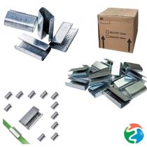 Selo Grampo Metálico Fita Pet Verde 16mm 8KG 1000 Peças