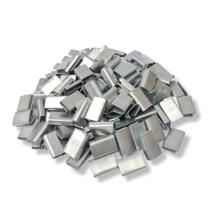 Selo Pet Metálico 16mm Para Fita Cinta Arquear 1 kg Selo Pet Metálico 16mm Para Fita Cinta Arquear 1 kg