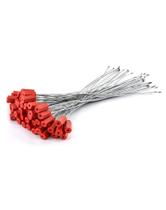 Selos de fio de segurança QWORK, anti-adulteração, numerados, vermelhos, 50 unidades Selos de fio de segurança QWORK, anti-adulteração, numerados, vermelhos, 50 unidades