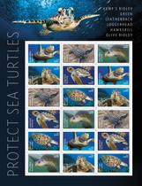 Selos postais O serviço postal dos Estados Unidos protege as tartarugas marinhas 2024