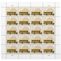 Selos postais, ônibus escolar do serviço postal dos Estados Unidos x20