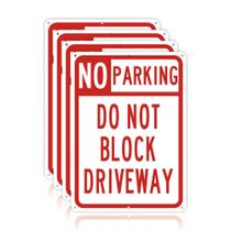 Sem placa de estacionamento OLANZU, alumínio de 10 x 14 polegadas (pacote com 4)