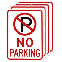 Sem placa de estacionamento OLANZU Engineer Grade Metal, 10 x 14 polegadas, pacote com 4