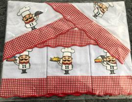 Semaninha Coruja Cores Variadas Kit de 7 panos de prato com desenho bordado Sacaria 100 Algodão 67cmx44cm cada pano Semaninha Coruja Cores Variadas Kit de 7 panos de prato com desenho bordado Sacaria 100 Algodão 67cmx44cm cada pano