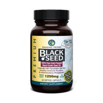 Semente negra semente preta semente óleo de semente 60 tampas por ervas incríveis