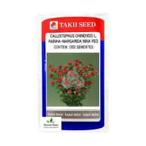 Sementes de Flor Rainha Margarida Aster Nina Red Env. C/ 1.000 Sementes