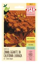 Sementes de Zinnia Laranja Dobrada Sortida Env C/ 300mg