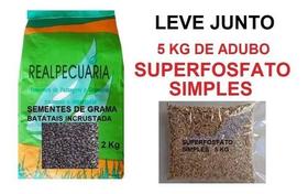 Sementes Incrustadas De Grama Batatais 2 Kg + 5kg De Adubo