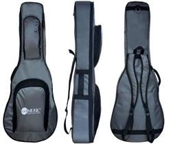 Semi case rígido p/ violão jumbo cinza "ams"