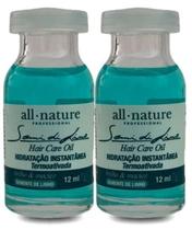 Semi di Lino cx com 12 ampolas x 15ml Hidratação instantanea allnature