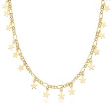 Semi-joias Choker banhado a ouro com estrelas Semi-joias Choker banhado a ouro com estrelas